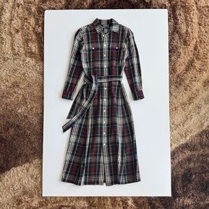 Ralph Lauren Multicolor Plaid Shirt Dress